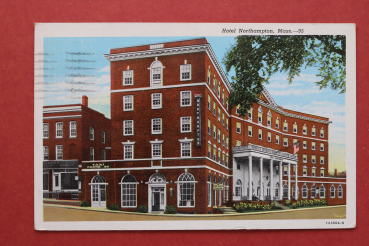 Postcard PC Northampton Mass Massachusetts Hotel architecture USA US United States